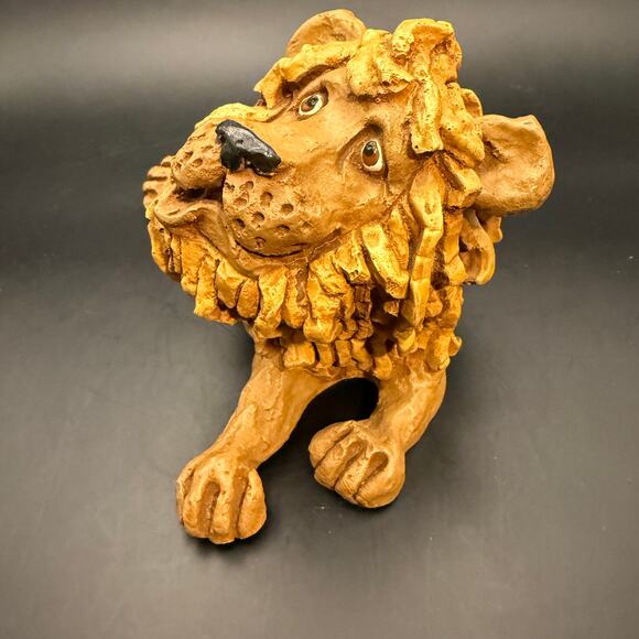 Vtg Dave Grossman 1973 Lazy Lion Sculpture Signed and Dated - Picture 2 of 8